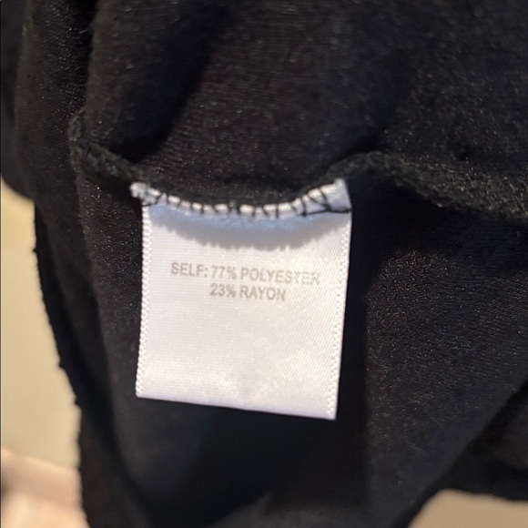 Rose & Olive Elegant Black Short Sleeve textured Top - Picture 7 of 7